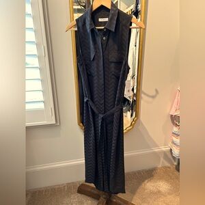 Equipment Femme black button down Tegan dress